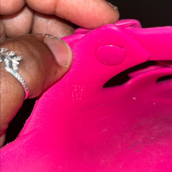 Birkenstock Kids Bright Pink Slide Sandals - Picture 2 of 2